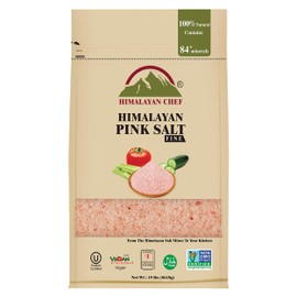 Himalayan Chef Pink Himalayan Salt, Extra Fine Grain, 19 lbs Bag – Pure, Natural, Kosher Certified, Non-GMO, Ideal for Cooking, Seasoning, and Flavor Enhancement