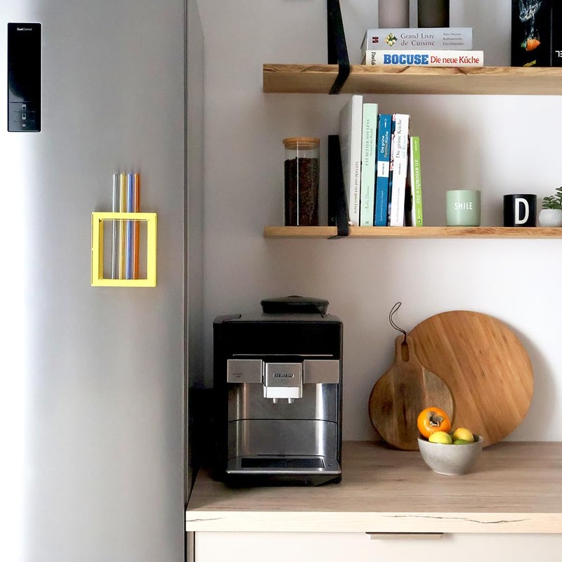 Straw Holder (Yellow), Reusable Straws, Straw Storage, Reusable Drinking Straws