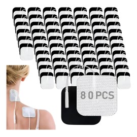 Electrodos Tens 80 Parches Para Electroestimulador 5x5cm Color Blanco
