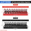 AIRTOON 1/4-Inch Drive Socket Organizer Trays, 2-Piece SAE and Metric