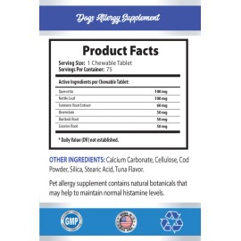 Pet Supplements dog allergy chews - ALLERGY RELIEF FOR DOGS - turmeric allergy mix - 3 Bottle