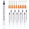 TOUFEIYUAN 10Pcs 1ml Syringes with 15G Needles Liquid Measuring Syringe