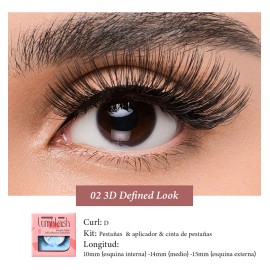 Luminlash Extensiones De Pestañas Pestañas Autoadhesi 02 Look 3d Definido