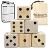 GoSports Giant Wooden Playing Dice Set with Rollzee and Farkle