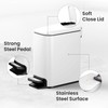 Cesun Small Bathroom Trash Can with Lid Soft Close, Step