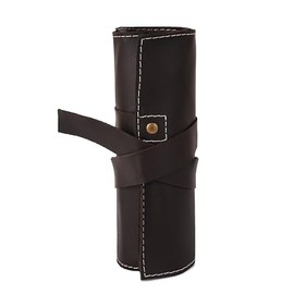 Handmade Full Grain Leather Watch Roll with Travel Pouch, Watch Holder & Organiser, Brown/Tan/Green/Blue (Brown, 3 Pockets)