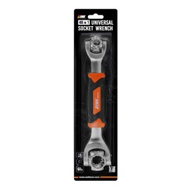 EWK 48-in-1 Universal Ratchet Wrench, 8 Sizes x 6 Shapes, Includes 3/8" (10mm), 1/2" (13mm) and 6 more Socket Wrench Head Sizes