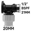 Outside tap kit,20mm mdpe wallplate/Elbow Backplate+ bib tap+PTFE Tape,Brass Garden