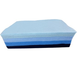Soft Felt Fabric Sheets, 8"x12" Felt Squares for Crafts, 4 Colors 40 Pieces Assorted Craft Felt for DIY and Handworks Sewing Projects (Blue Series)