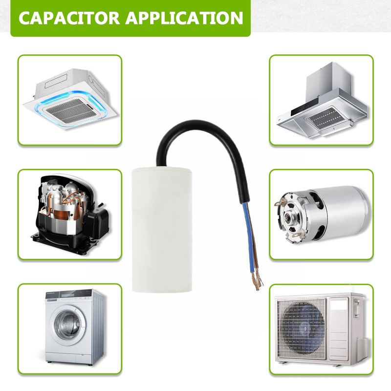 BOJACK CBB60 9uF 450V 50/60HZ Starting Capacitor, SH Motor Operating