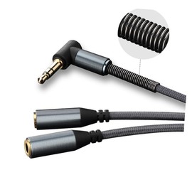 Gatuida 2pcs Dual Aux Audio Splitter Cable Braided Headphone and Speaker Adapter for Sharing Music Compatible Tablets Smartphones and More Black