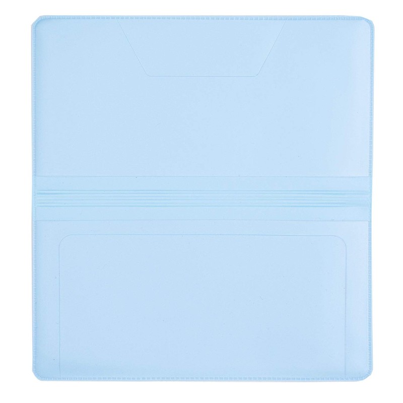 Baby Blue Vinyl Checkbook Cover, Top Tear Personal Vinyl Checkbook