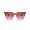 Vogue Eyewear VO5558S Sunglasses, Cherry/Transparent Fuchsia Glitter/Pink Gradient Brown, 55