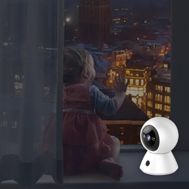 Indoor Security Camera, WiFi Camera with Phone App, 360° Pan