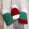 LKQBBSZ Christmas Elf Knitted Hat for Baby, Xmas Beanie Pom