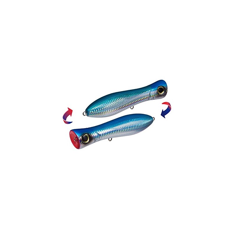 Yo-Zuri R1155-CHB Bull Pop Floating Lure, Holographic Blue
