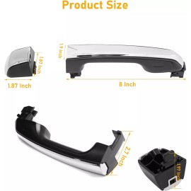 Slaction For Lexus GX460 2010-2021 Outside Door Handle Four-Piece Package 69210-60170