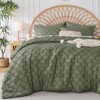 KAKKI Queen Comforter Set-Green Comforter Set Queen Size, All Seasons