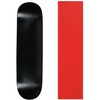 Moose Skateboard Deck Blank Dipped Black 8.5" Red Grip