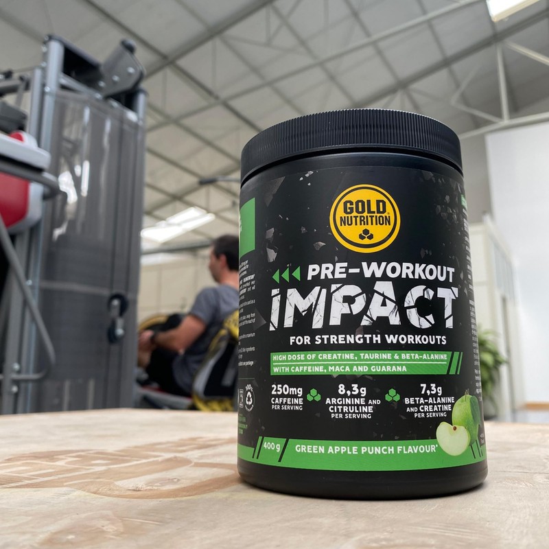 GoldNutrition Impact Pre-Workout 400 g Sabor Manzana