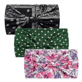 scicent 16007 Women's Sports Yoga Hair Bands Elastic Cotton Wide Headband Headbands for Women Girls