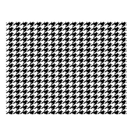 Black Houndstooth Edible Icing Image 1/4 sheet