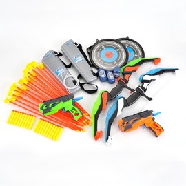 2 Pack Bow and Arrow Set for Kids 8-12, Suction Cup Bow and Arrow Game Set with Target Practice LED Light Up Kids Archery Set Outdoor Play Toys 2 Quivers 2 Blasters 20 Arrows & Darts