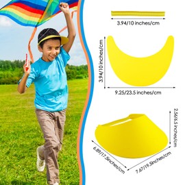 24 Pcs Foam Visor Sun Protection Hat Kids Visor Sun Visor Hat 6 Colors for Golf, Tennis, Beach, Kids' Fun Arts and Crafts Project, Class Field and Camping Trips, Carnival Prize (Classic Colors)