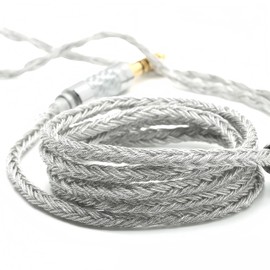 ivipQ 24-core in-Ear Headphone Upgrade Cable MMCX/QDC/0.78 2pin to 4.4mm/3.5mm (Gray, 3.5mm 2 P I N)