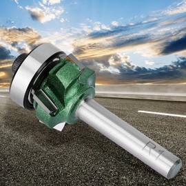 FTVOGUE Edge Trimmer Router Bit R1/R2/R3 Woodworking Milling Cutter 4 Teeth Trimming Cutter for Woodworking Engraving Machine(1/4 * R1)