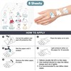 8 Sheets (96PCS) Polar Bear Temporary Tattoos Birthday Themed Party
