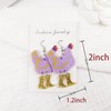 Chicken in Boots Dangle Earrings - Rooster in High Heels
