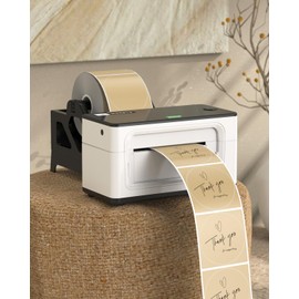 MUNBYN 3 Inch Brown Thermal Labels, Round Thermal Labels, Multi-Purpose Thermal Stickers, Circle Thermal Label Stickers for Small Business, 500 Labels/1 Roll