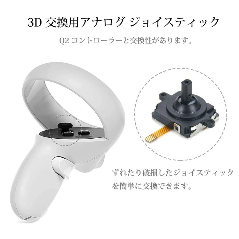 JIVELER 2pcs Replacement Quest 2 Thumb Stick Repair Parts for