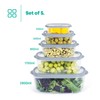 LIVIVO 5pc Stacking Food Storage Containers Set with Fitted Airtight
