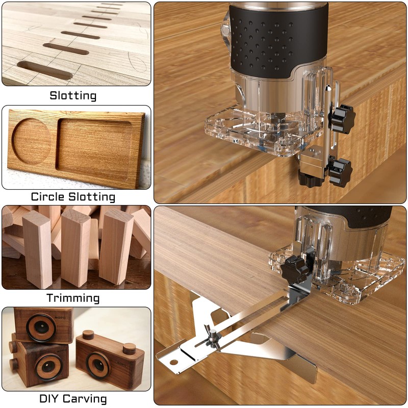 TwoWin Router Tool, 110V 800W Compact Wood Router Tool for