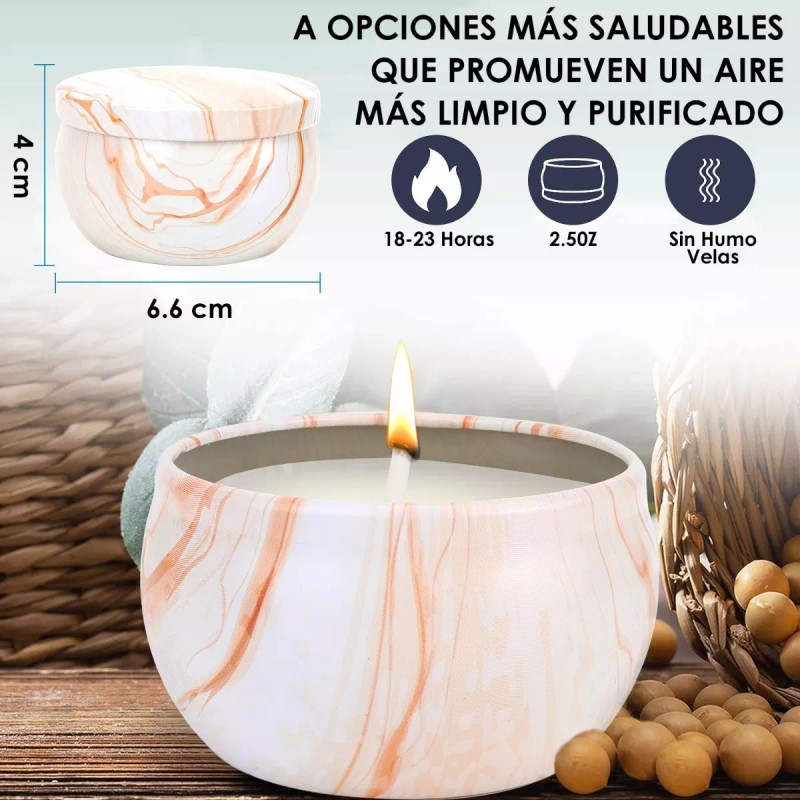 Aosihui 16 Velas Aromáticas Decorativas Vela Perfumadas Soya 2.2oz
