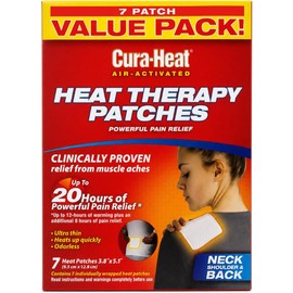 Cura-Heat Heat Therapy Patches, Air Activated, Neck Shoulder & Back, Value Pack 7 heat patches