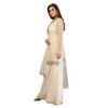 TRENDMALLS Women's Cotton Embroidery Kurta Sharara Suit Set(UKTM.G63-Offwhite-4XL)