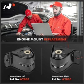 A-Premium 2PCS Front Left and Right Engine Motor Mount Kit Compatible with Jeep Wrangler 1997-2006, TJ 1997-2006, 2.4L 2.5L 4.0L