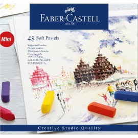 Faber-Castel Faber Castell Soft Pastel Crayons 48 Assorted Colors for Art and Crafts