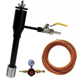 Simond Store Propane Forge Single Burner Kit For Blacksmithing - With Hose Valve & Regulator