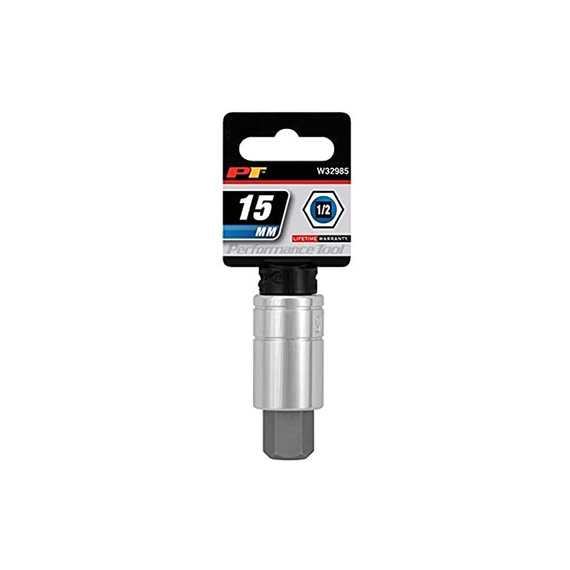 Performance Tool W32985 1/2-Inch Drive 15mm Hex Bit Socket