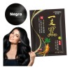 Shampoo Tinte Negro Instantáneo Jengibre Negro 10 Sobres