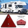 AOHEWEI 4 x Red Rear Reflectors Triangle Reflective Trailer Screw