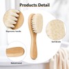Mocokkiti Baby Hair Brush and Pink Cradle Cap Brush Set