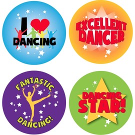 Dancing Themed Stickers, Sports & Dance Schools - Clubs x 144 (Plus 90 x 10mm Labels)