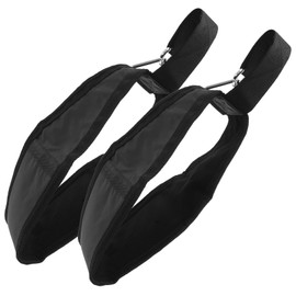 BESPORTBLE 2pcs Abs Training Belt Workout Pull up Belt for Weights Grip Machine Accessories Cable Exercise Equipment Gym Equipment Gym Belt Lifting Running Gear Hanger Thrust Push Nylon Black