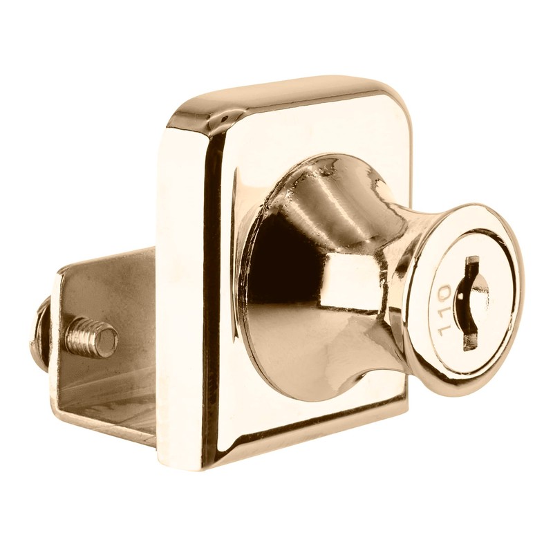 CRL Gold Plated Lock for 3/8" Single Glass Doors -