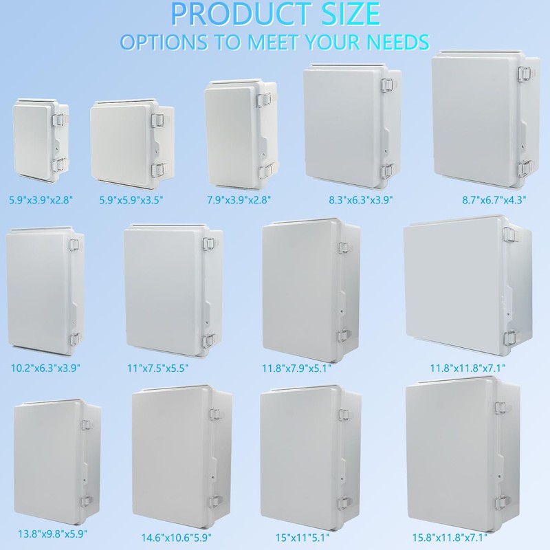IP67 Waterproof Junction Box, ABS Plastic Electrical Enclosure with Stainless